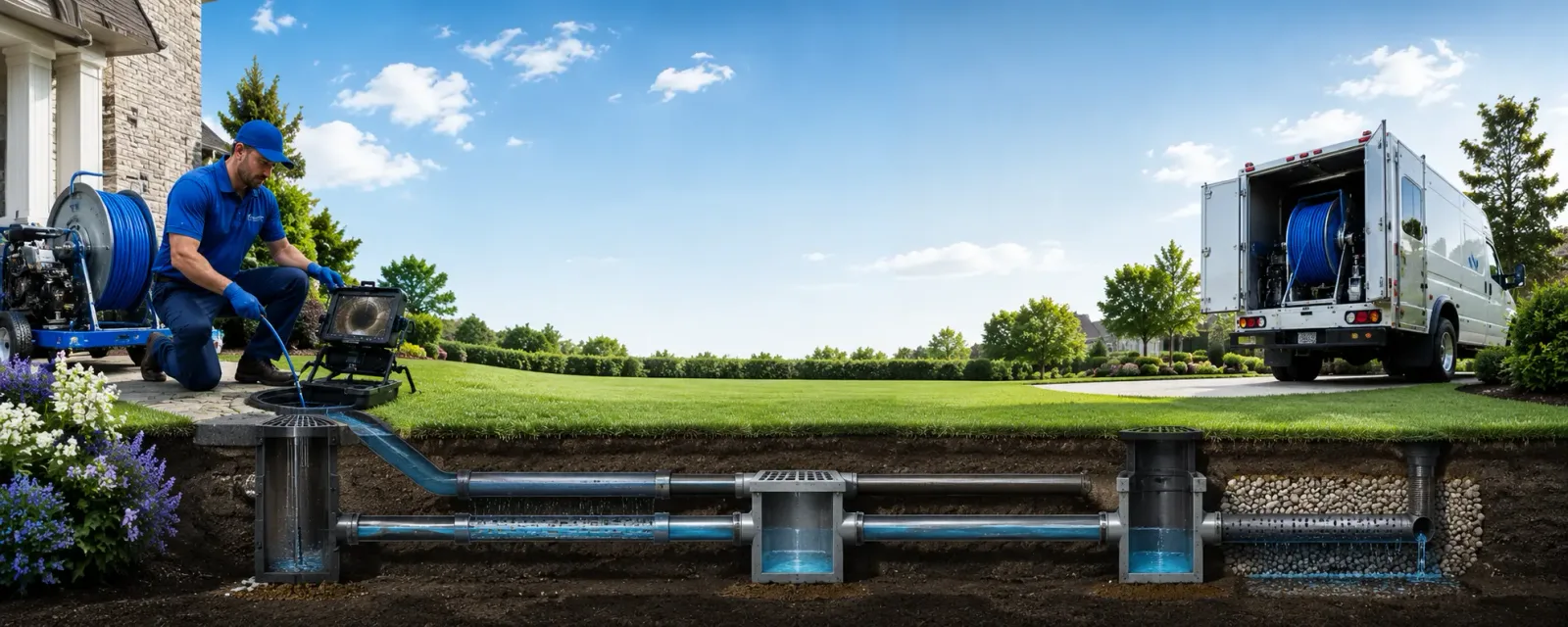 Outdoor drain cleaning information for Georgetown, LA